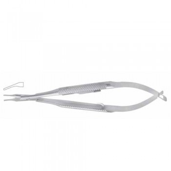Barraquer Micro Needle Holder Curved - Very Delicate - Round Handle - With Lock Stainless Steel, 14 cm - 5 1/2"